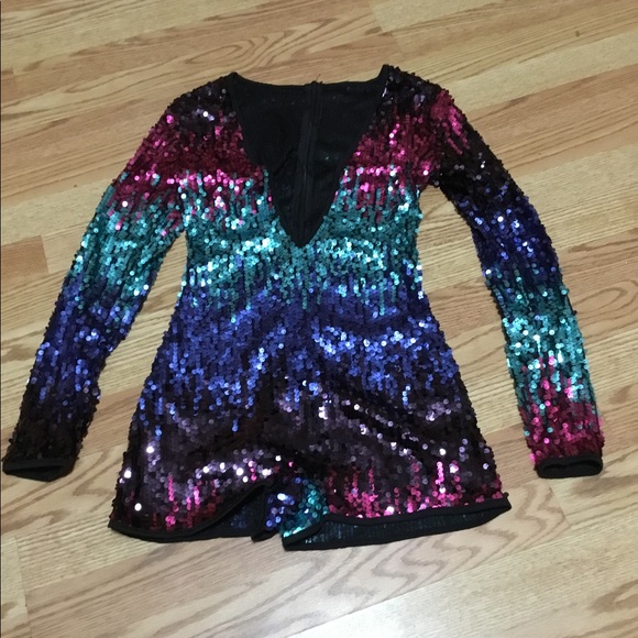 Sequins short jumpsuit - Picture 2 of 2